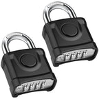 Large Heavy Duty Combination Padlock, [8mm Thick Shackle] Diyife 54mm Locker Lock, 4 Digit Weatherproof Padlock, [One-Click Open] Combination Lock for Gate, Hasp, Gym, School, Shed, Fence, Cabinet