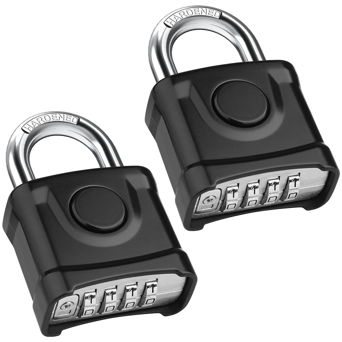 Large Heavy Duty Combination Padlock, [8mm Thick Shackle] Diyife 54mm Locker Lock, 4 Digit Weatherproof Padlock, [One-Click Open] Combination Lock for Gate, Hasp, Gym, School, Shed, Fence, Cabinet