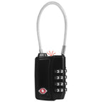 Diyife TSA008 Travel Luggage Lock, 2 Pack 4-Digit Resettable Combination Padlock with Open Alert Indicator & Flexible Cable, Security Upgrade Small Round Lock for Suitcases & Cases