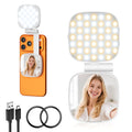 Magnetic Selfie Light for Phone, [Compatible with MagSafe] Diyife 360° Rotatable Clip on Phone Light with Mirror, CRI95, 2500K-9000K, 6 Modes, Portable Phone Ring Light for Video Call, Makeup