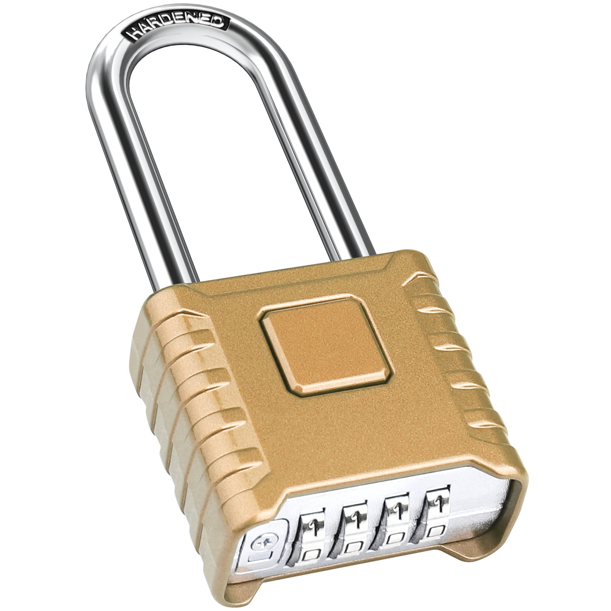 Large Heavy Duty Combination Padlock, [Long Shackle 8mm Thick] [One-Click Open] Diyife 52mm 4 Digit Locker Lock Weatherproof Outdoor Combination Lock for Shed, Fence,Hasp,Cabinet, School, Gym