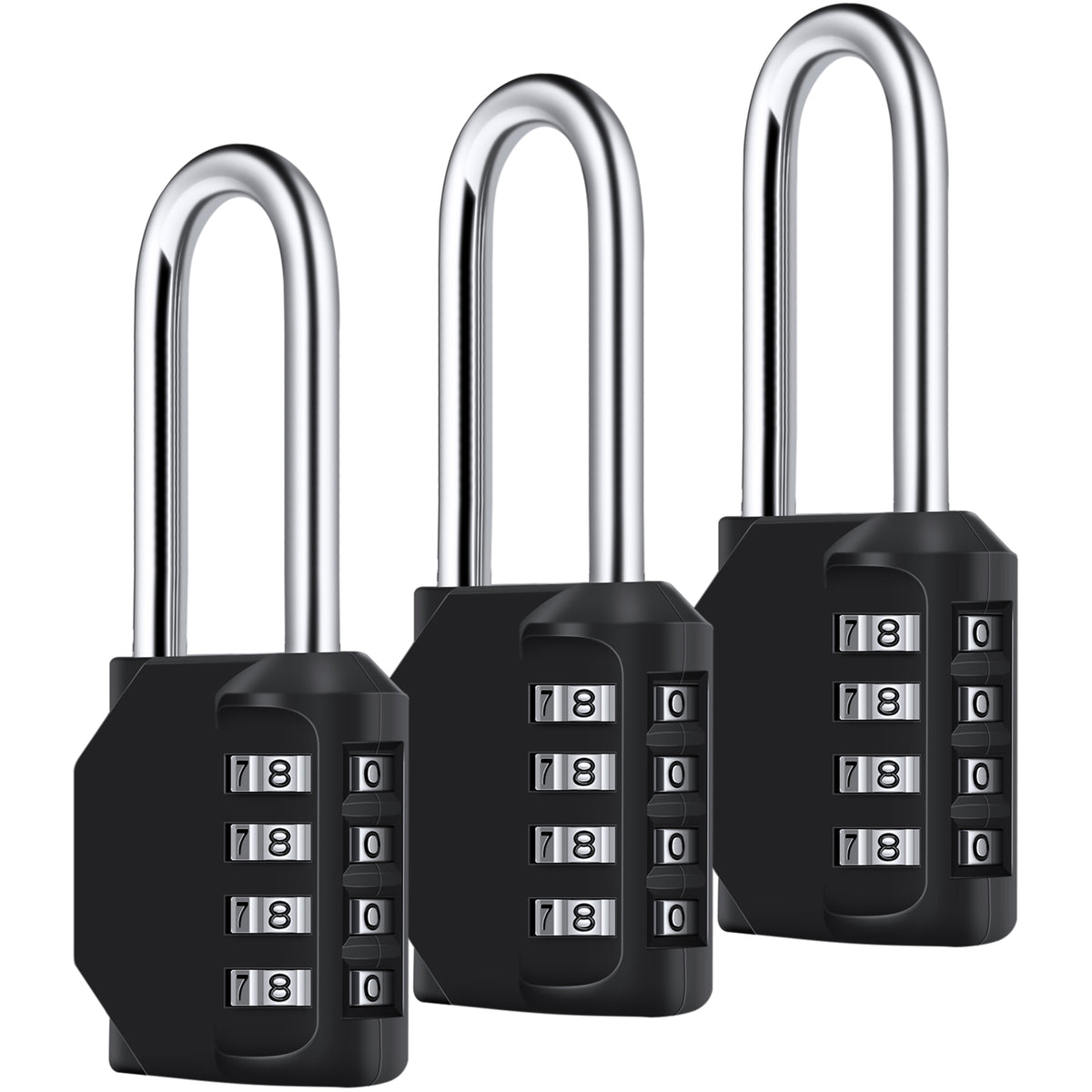 Diyife 4 Digit Combination Padlock, [2.6 inch Long Shackle] Locker Lock Weatherproof Lock Outdoor Combination Lock for School Gym Locker, Toolbox, Fence, Hasp, Cabinet, Shed, Cabinet