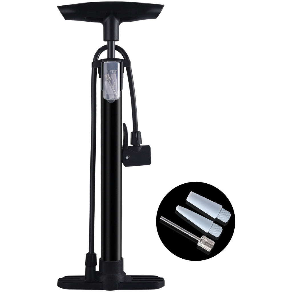 Mini Pompa da Bici con Manometro – Pompa Portatile per Pneumatici in Alluminio da 80-100 PSI per Valvole Presta e Schrader – Pompa Leggera per Bici da Corsa e Mountain Bike, Argento