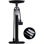 Mini Pompa da Bici con Manometro – Pompa Portatile per Pneumatici in Alluminio da 80-100 PSI per Valvole Presta e Schrader – Pompa Leggera per Bici da Corsa e Mountain Bike, Argento