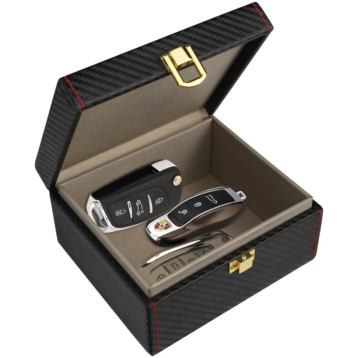 Diyife Faraday Box for Car Keys, RFID Signal Blocking, Key Fob Protector|Carbon Fiber Anti-Theft Keyless Car Key Signal Blocking Shielding Box, Gifts For Men