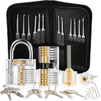 Diyife 36-Piece Lock Pick Practice Set with 4 Transparent Training Locks