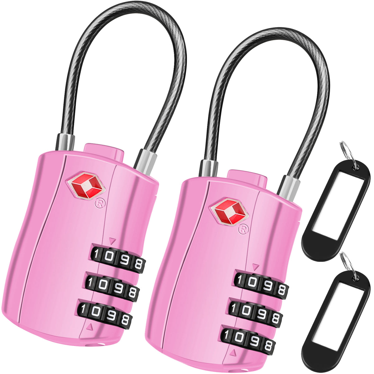 Diyife TSA Combination Padlock, 3 Digit Luggage Lock, Travel Lock for Suitcase, Backpack, Locker, Briefcase