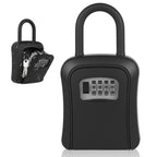Key Lock Box, [5 Keys Capacity] Diyife 4-Digit Combination Key Safe Box Weatherproof, Removable Shackle for Hanging Mounted, Portable House Key Box for Outdoor, Home, Garage, Office-Black