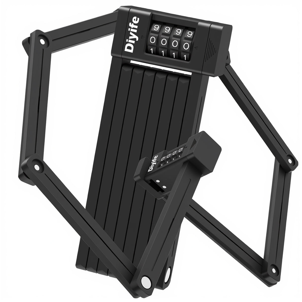 Diyife Folding Bike Lock, Combination Bicycle Lock with Bracket for Ebike Scooter Motorcycle