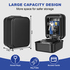 Diyife Large Key Safe Wall Mounted for Car Keys Outdoor with Light Up Dials Waterproof,4 Digit Combination Lock Box with Protective Cover for Rentals Airbnb House Garage, Internal Dimensions:90x60x46mm
