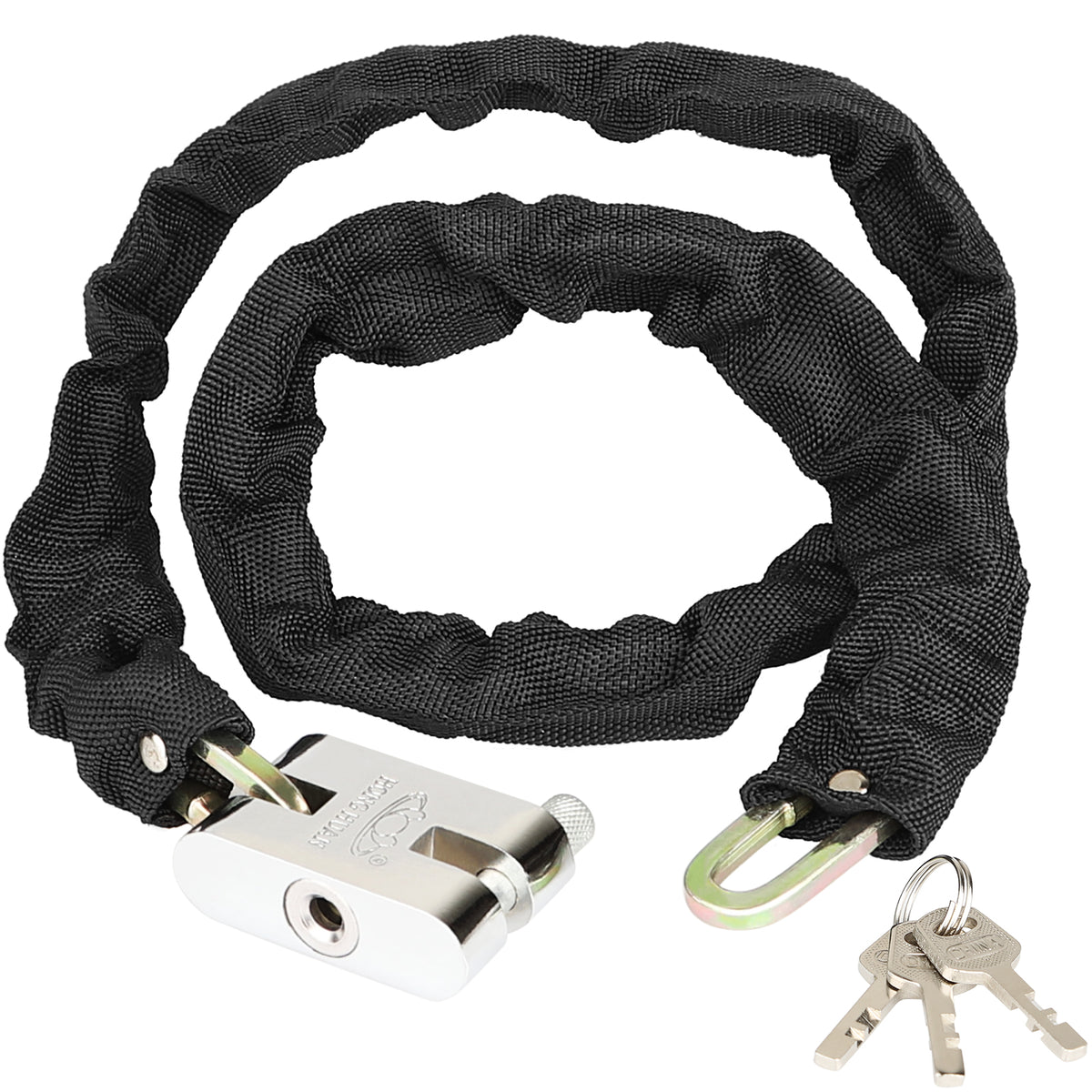 Diyife Heavy Duty Bike Lock - Anti-Theft High Security Chain with 3 Keys, Weatherproof Padlock for Bicycle, Motorcycle, Scooter, Door, Gate, Fence
