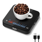 Diyife Mini Coffee Scales with Timer, 0.1g/2kg, Tri-Screen, 4 Brewing Modes, Rechargeable High Precision Digital Coffee Weighing Scales, USB-C Charging, Flow Rate for Espresso & Pour Over, Auto Timing