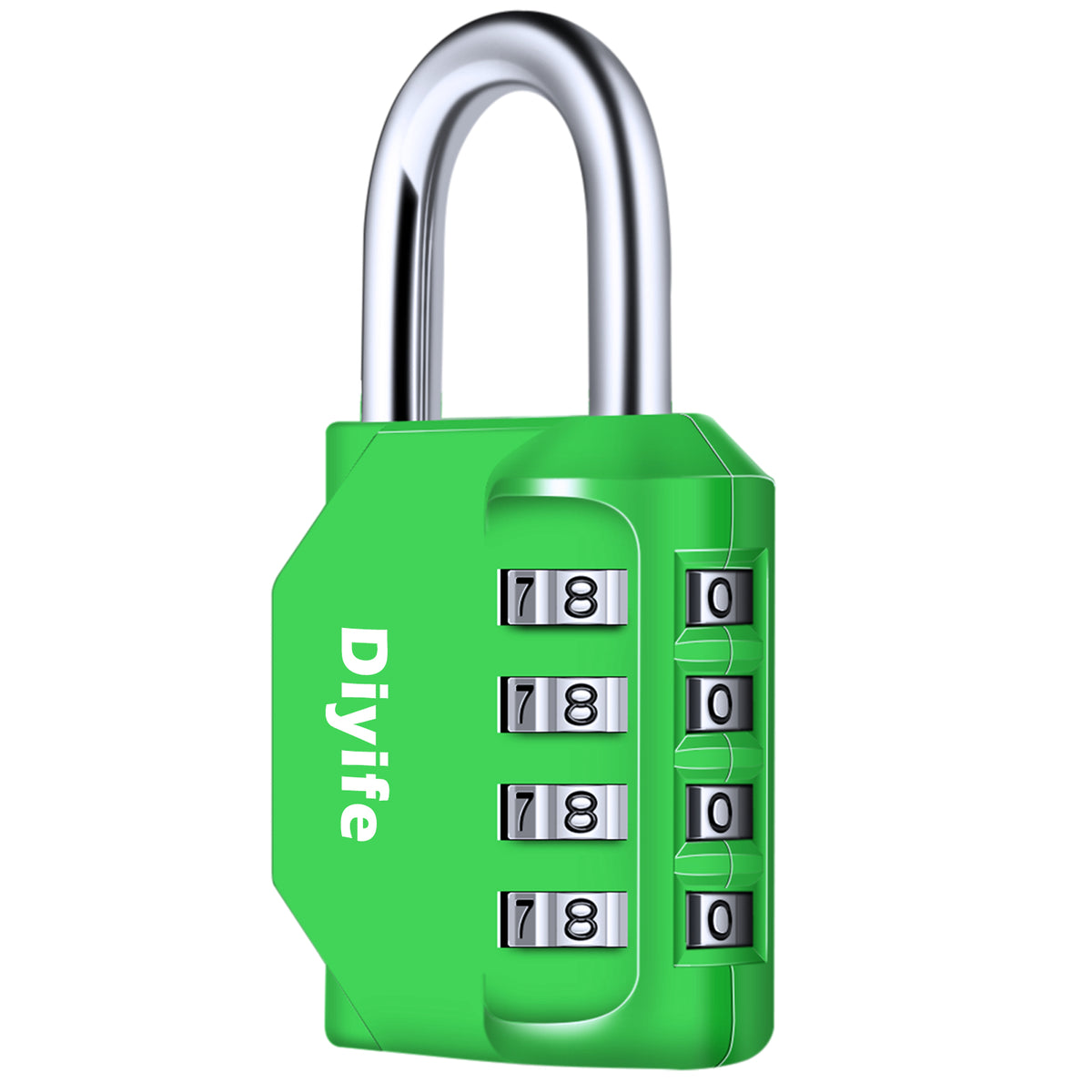 Diyife Combination Padlock, Weatherproof 4 Digit Resettable Locker Lock