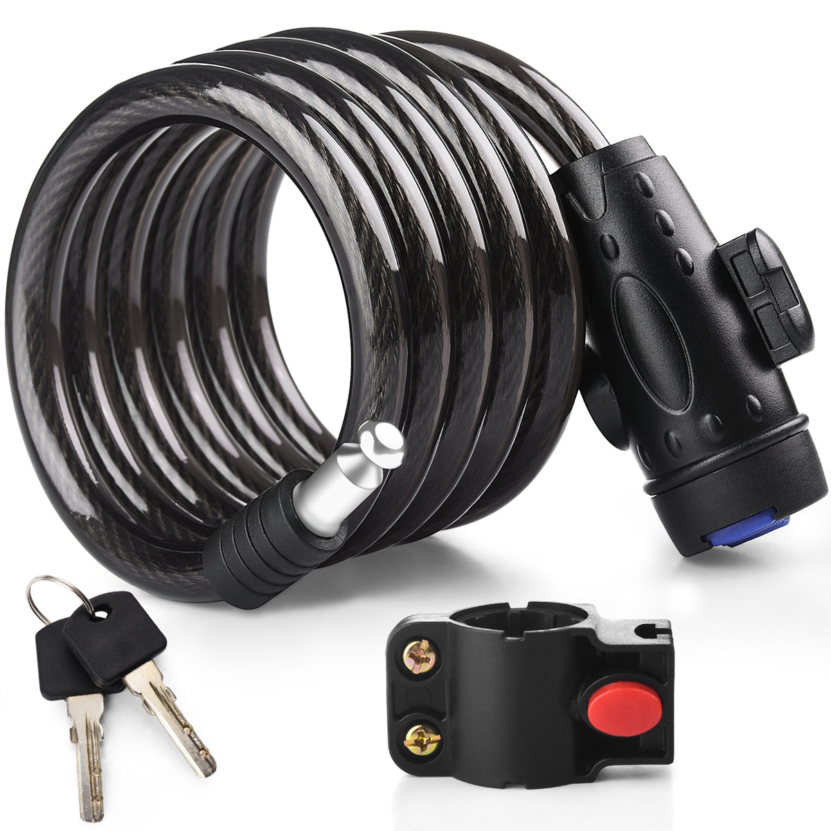 Diyife Bike Lock, 1/2 Inch Thick Bike Cable Locks with 2 Keys