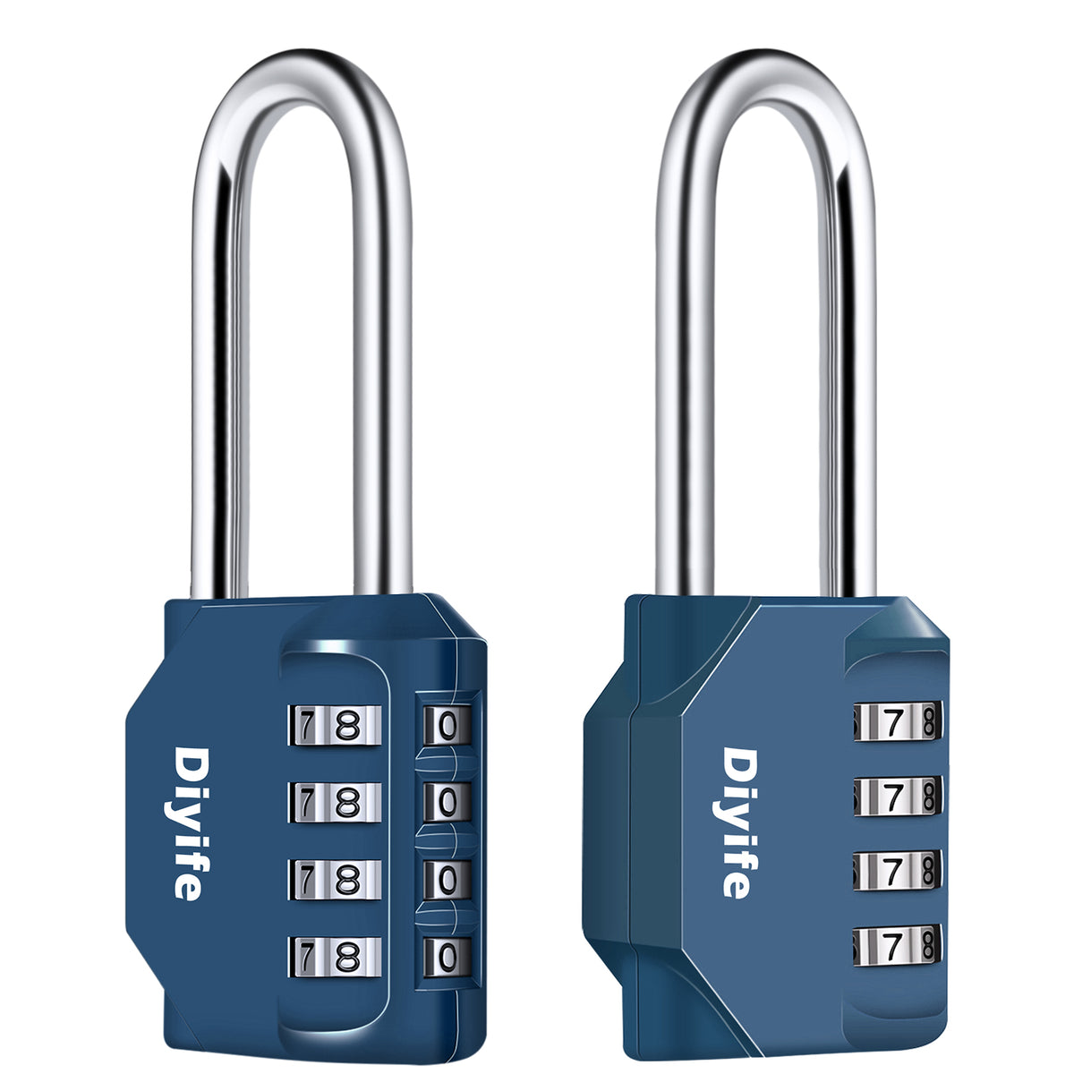 Diyife 4 Digit Combination Padlock, [2.6 inch Long Shackle] Locker Lock Weatherproof Lock Outdoor Combination Lock for School Gym Locker, Toolbox, Fence, Hasp, Cabinet, Shed, Cabinet