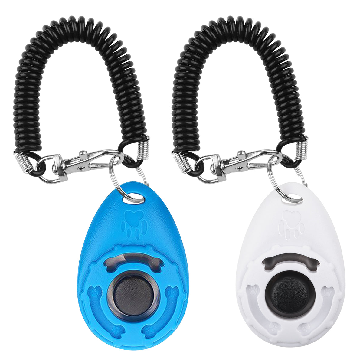 Dog Clickers, [2 PCS] Diyife Dog Training Clickers with Wrist Strap Lightweight, Pet Behavioral Training Tools for Puppy, Cats, Birds, Hamsters, for Pet Lovers (Black&White)