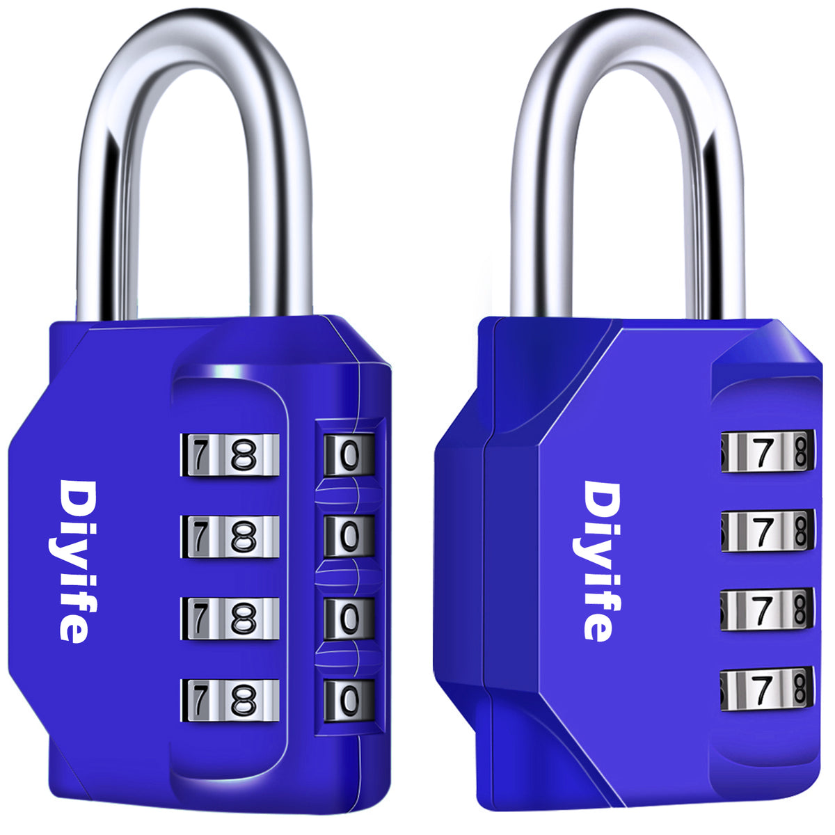 Diyife Combination Padlock, Weatherproof 4 Digit Resettable Locker Lock