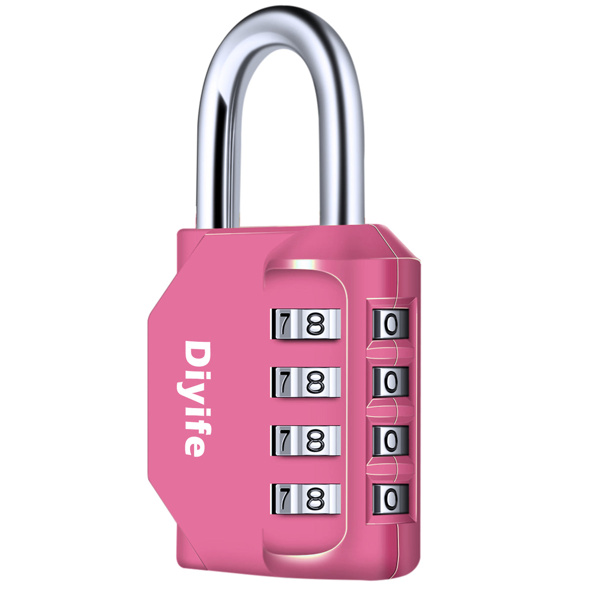 Diyife Combination Padlock, Weatherproof 4 Digit Resettable Locker Lock
