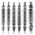Screw Extractor, [Gift for Men][6 Pieces] Diyife Stripped Screw Remover, Damaged Screw Bolt Extractor Set, Speed Out Drill Bits Guide Set for Broken or Damaged Screws Made from H.S.S. 4341#