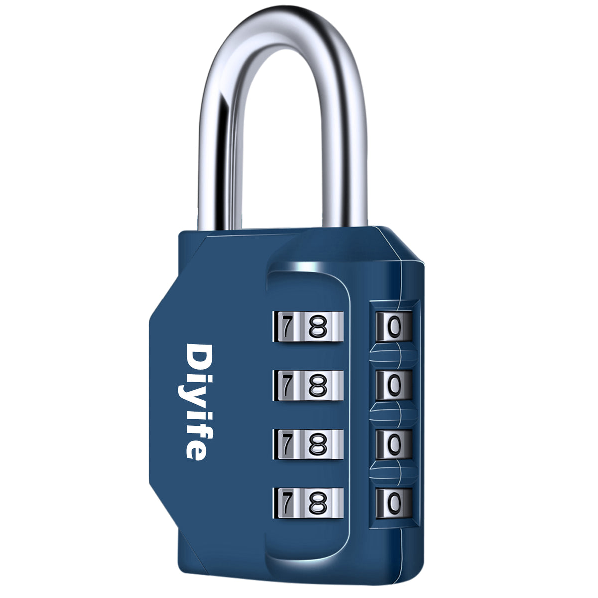 Diyife Combination Padlock, Weatherproof 4 Digit Resettable Locker Lock
