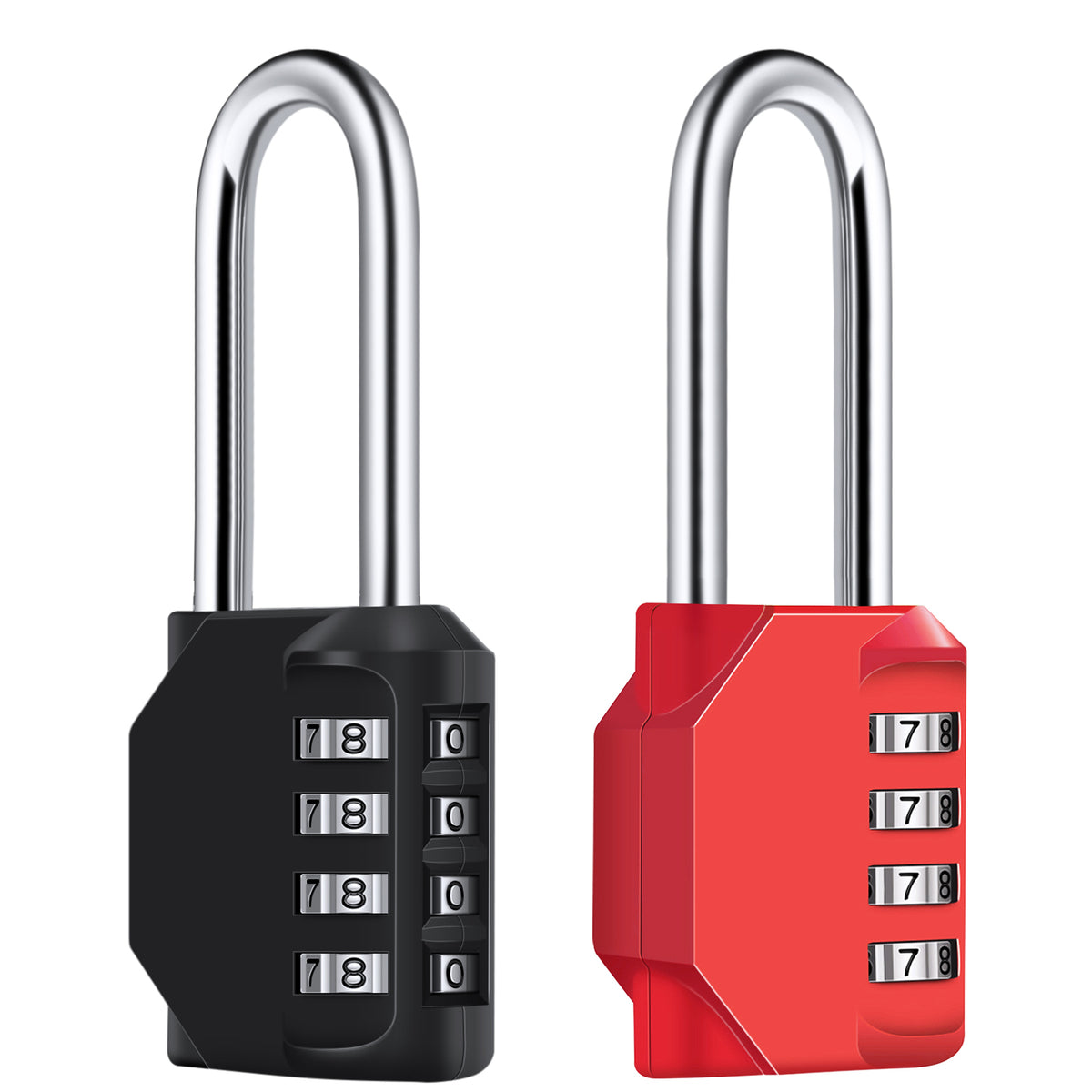 Diyife 4 Digit Combination Padlock, [2.6 inch Long Shackle] Locker Lock Weatherproof Lock Outdoor Combination Lock for School Gym Locker, Toolbox, Fence, Hasp, Cabinet, Shed, Cabinet