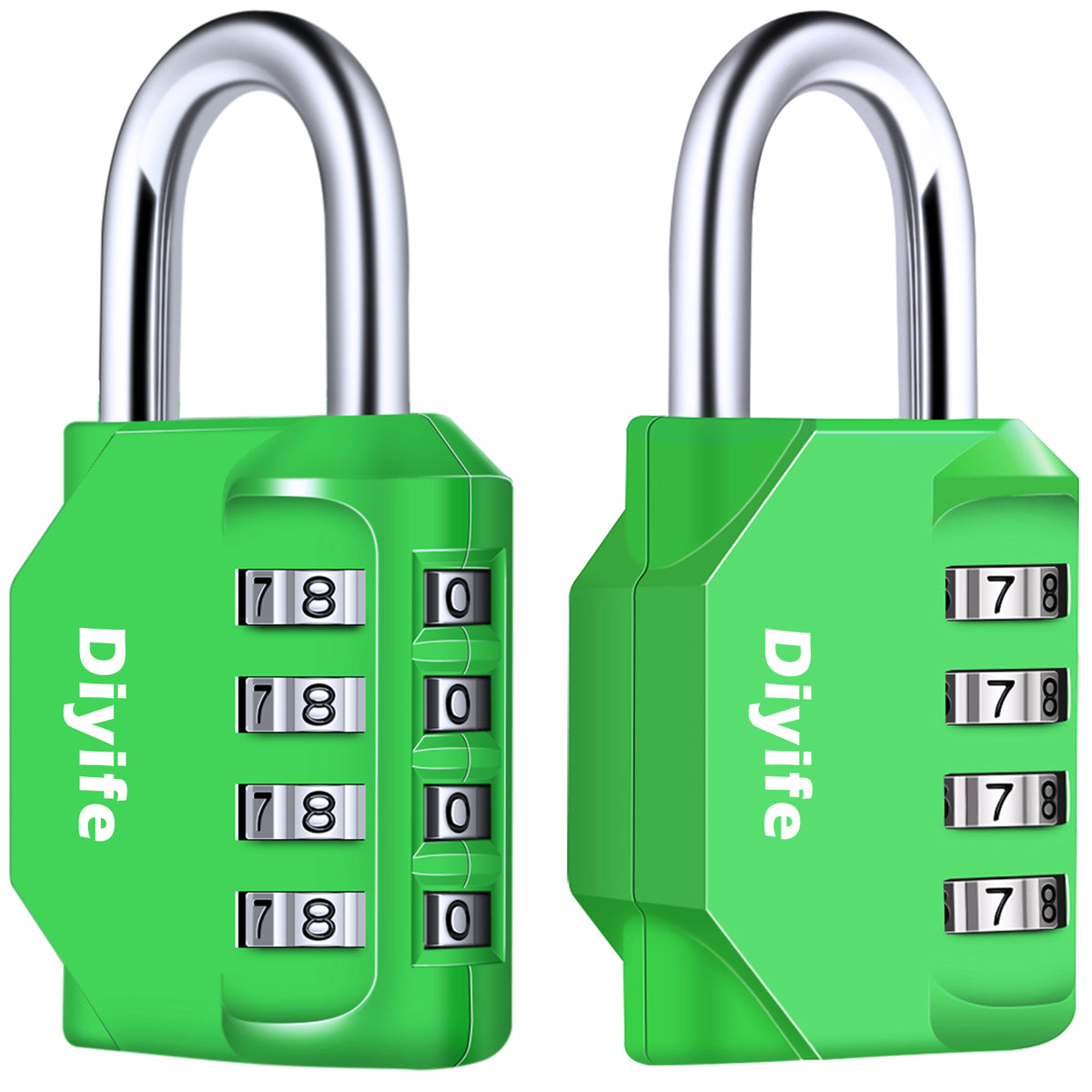 Diyife Combination Padlock, Weatherproof 4 Digit Resettable Locker Lock