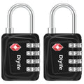 Diyife TSA Luggage Padlock, 4 Digit Combination Lock, Airplane Travel Lock for Suitcase, Gym Bag, Backpack, Case