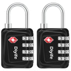 Diyife TSA Luggage Padlock, 4 Digit Combination Lock, Airplane Travel Lock for Suitcase, Gym Bag, Backpack, Case