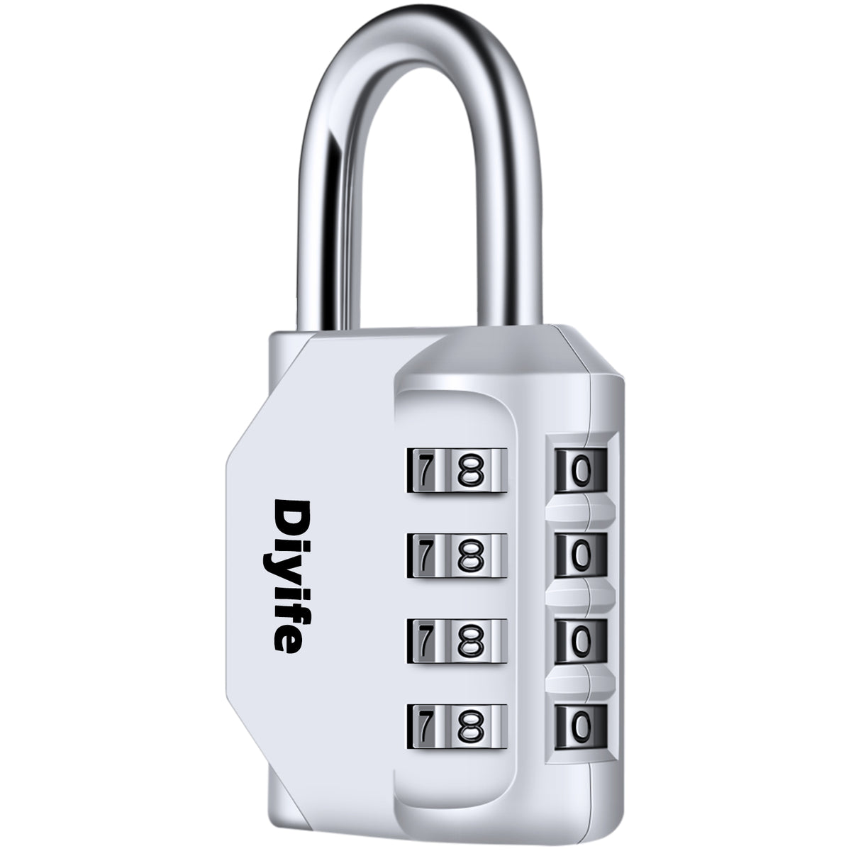 Diyife Combination Padlock, Weatherproof 4 Digit Resettable Locker Lock