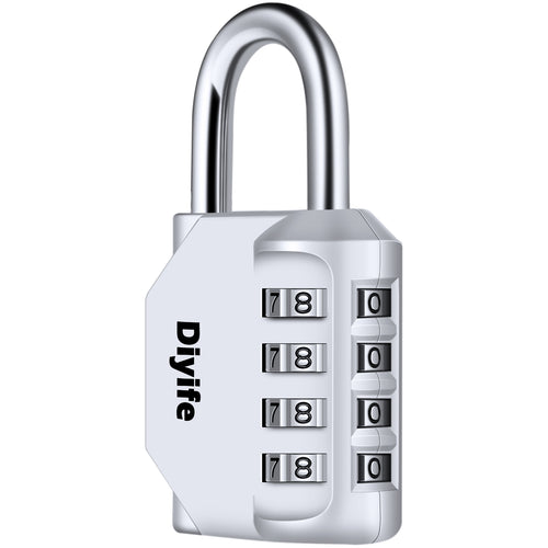 Diyife Combination Padlock, Weatherproof 4 Digit Resettable Locker Lock