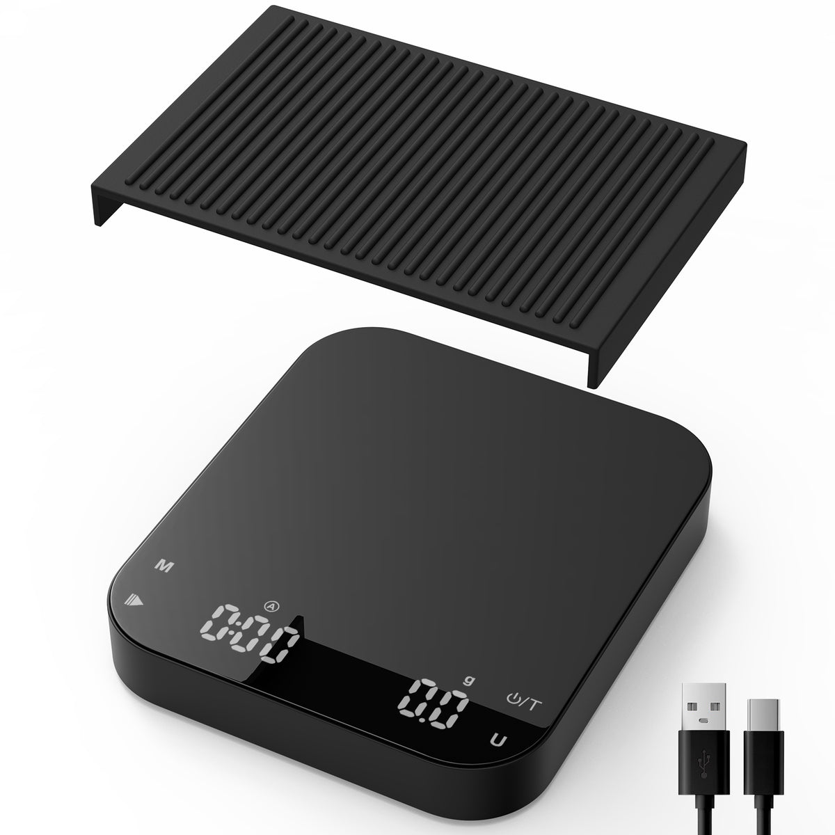 Rechargeable Mini Coffee Scales with Timer, Diyife 0.1g/3KG High Precision, Electronic Espresso Scale, HD LED Display, Auto & Manual Timing, Portable Analytical Lab Balance for Labs, Jewellers, Gold