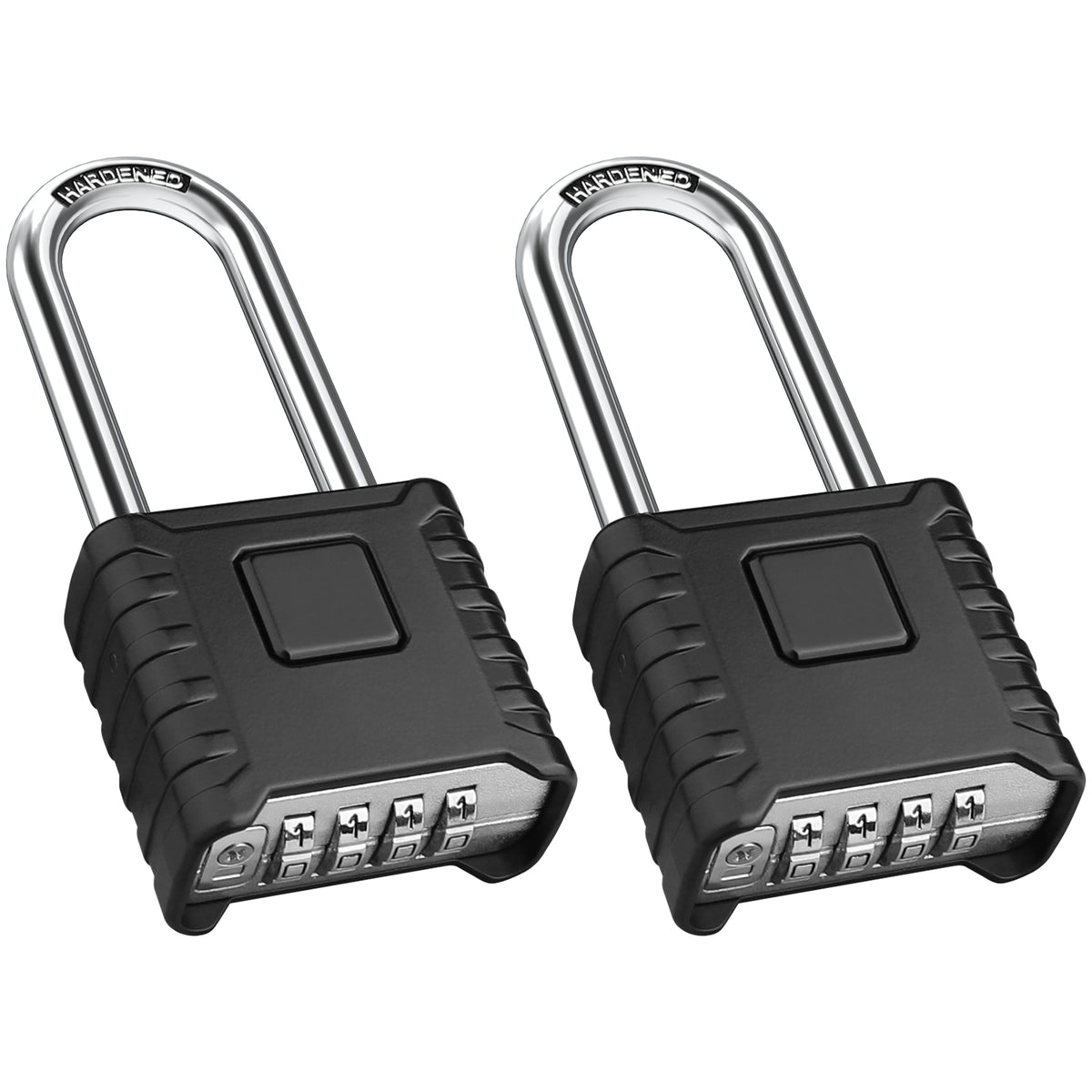 Large Heavy Duty Combination Padlock, [Long Shackle 8mm Thick] [One-Click Open] Diyife 52mm 4 Digit Locker Lock Weatherproof Outdoor Combination Lock for Shed, Fence,Hasp,Cabinet, School, Gym