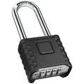 Large Heavy Duty Combination Padlock, [Long Shackle 8mm Thick] [One-Click Open] Diyife 52mm 4 Digit Locker Lock Weatherproof Outdoor Combination Lock for Shed, Fence,Hasp,Cabinet, School, Gym