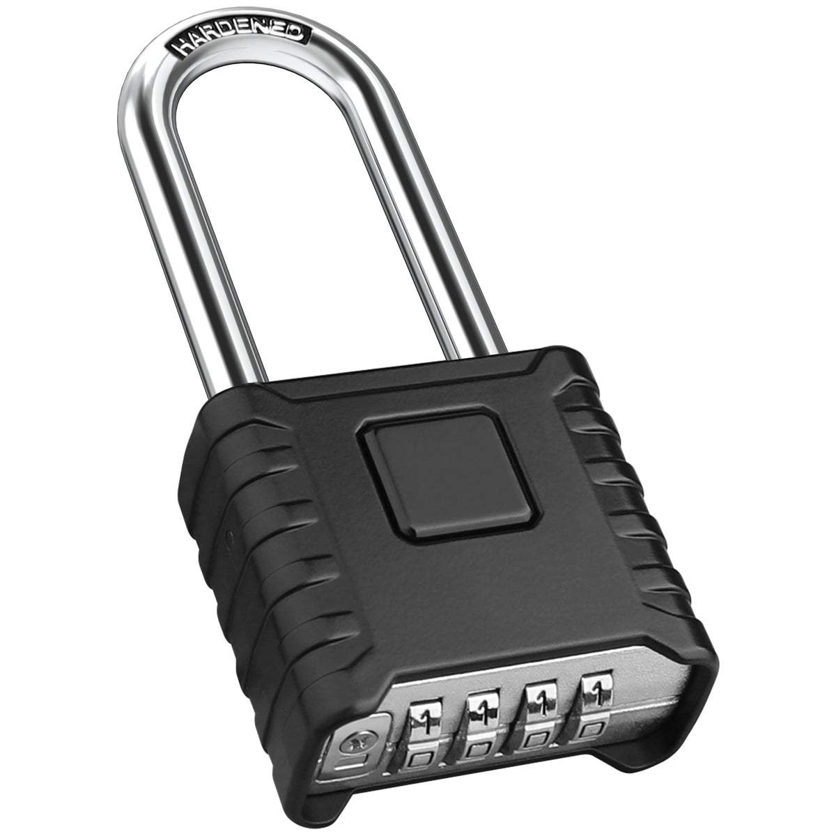 Large Heavy Duty Combination Padlock, [Long Shackle 8mm Thick] [One-Click Open] Diyife 52mm 4 Digit Locker Lock Weatherproof Outdoor Combination Lock for Shed, Fence,Hasp,Cabinet, School, Gym