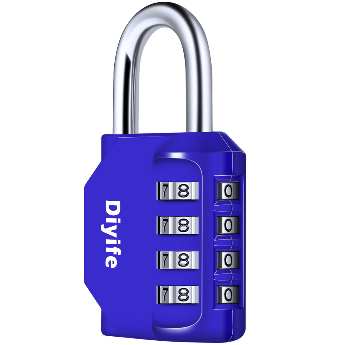 Diyife Combination Padlock, Weatherproof 4 Digit Resettable Locker Lock