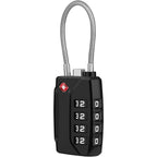 Diyife TSA Suitcase Padlock, 4 Digit Combination Lock, Travel Lock for Luggage, Travel Case, Locker, Black