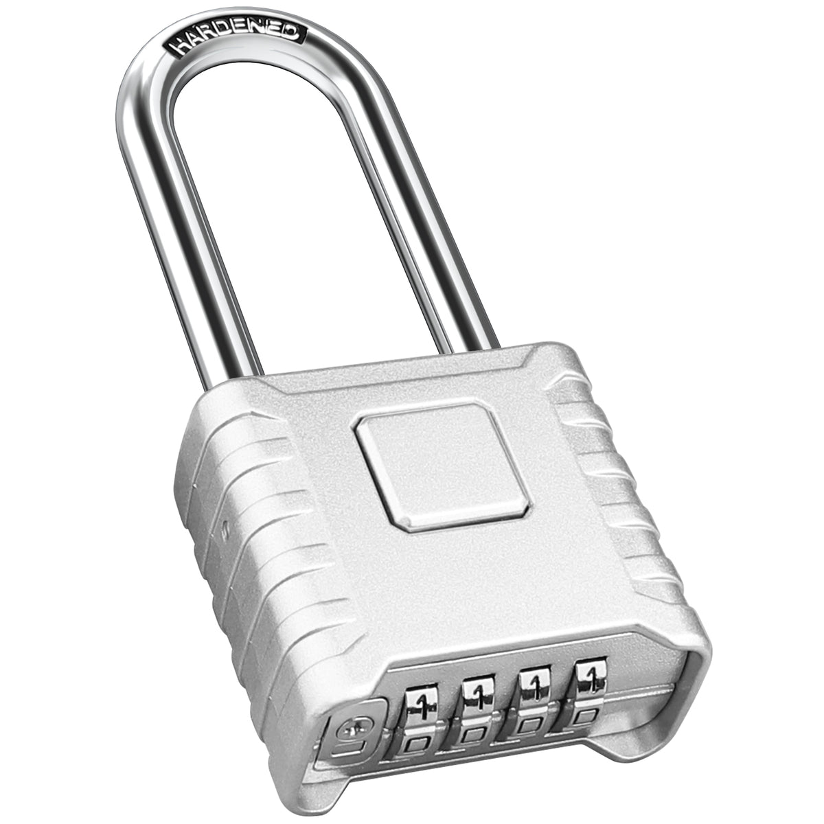 Large Heavy Duty Combination Padlock, [Long Shackle 8mm Thick] [One-Click Open] Diyife 52mm 4 Digit Locker Lock Weatherproof Outdoor Combination Lock for Shed, Fence,Hasp,Cabinet, School, Gym