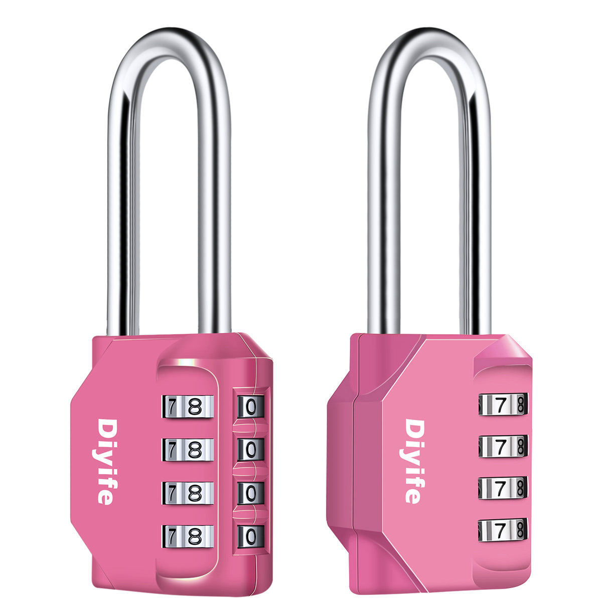 Diyife 4 Digit Combination Padlock, [2.6 inch Long Shackle] Locker Lock Weatherproof Lock Outdoor Combination Lock for School Gym Locker, Toolbox, Fence, Hasp, Cabinet, Shed, Cabinet