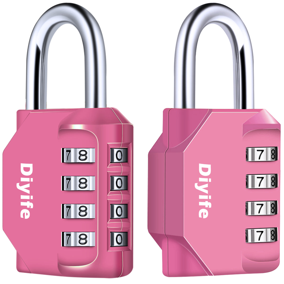 Diyife Combination Padlock, Weatherproof 4 Digit Resettable Locker Lock