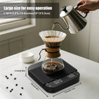 Rechargeable Mini Coffee Scales with Timer, Diyife 0.1g/3KG High Precision, Electronic Espresso Scale, HD LED Display, Auto & Manual Timing, Portable Analytical Lab Balance for Labs, Jewellers, Gold