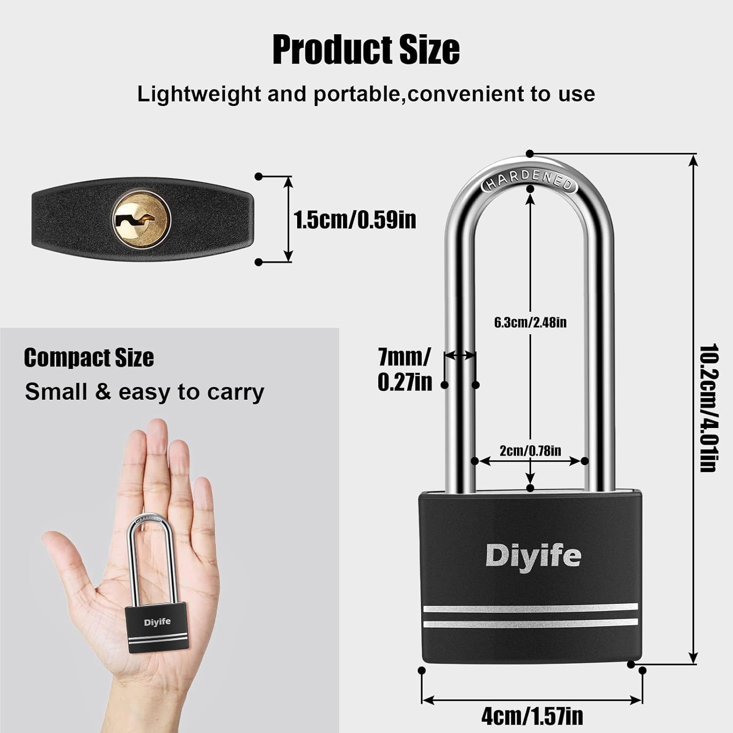 Diyife Padlock with Key