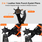 Diyife 2 in 1 Belt Hole Puncher Grommet Tool Kit with 3/16" 4.5mm Eyelet