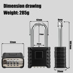 Large Heavy Duty Combination Padlock, [Long Shackle 8mm Thick] [One-Click Open] Diyife 52mm 4 Digit Locker Lock Weatherproof Outdoor Combination Lock for Shed, Fence,Hasp,Cabinet, School, Gym