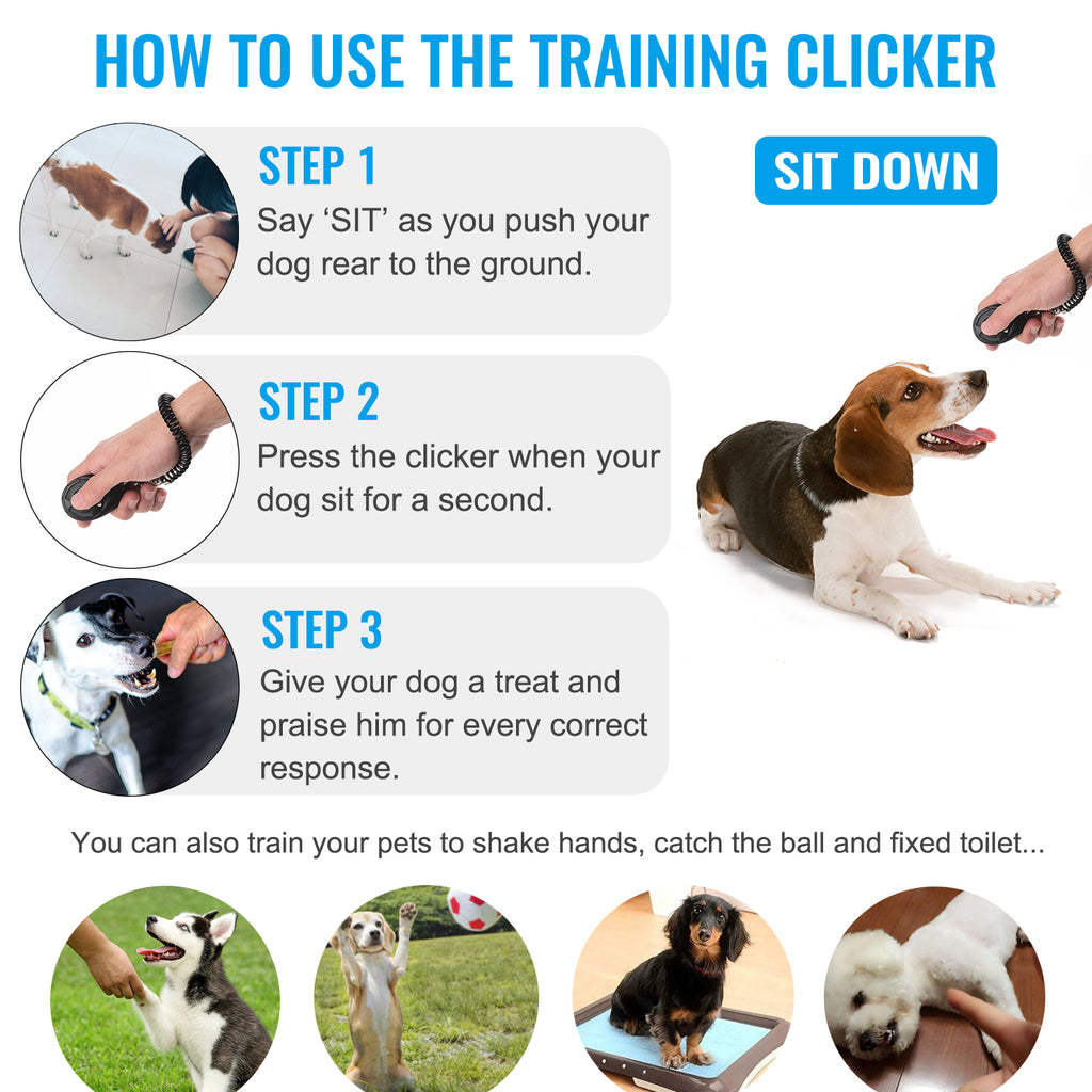 Dog Clickers, [2 PCS] Diyife Dog Training Clickers with Wrist Strap Lightweight, Pet Behavioral Training Tools for Puppy, Cats, Birds, Hamsters, for Pet Lovers (Green&Pink)