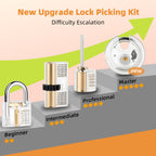 Diyife Advanced Lock Mechanism Training Kit – 25-Piece Set with 4 Clear Practice Locks
