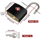 Diyife TSA Suitcase Padlock, 4-Pack Travel Locks with Keys, 4 Colors, for Backpacks, Suitcases, Cabinets, Luggage
