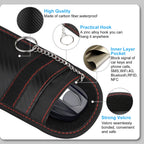 Diyife Faraday Bag for Car Keys, [2 Pack] [Gift for Men] Upgraded Car Key Antitheft Signal Blocker Pouch with Welt & Hook Securing Keyring, RFID Key Pouch for Keyless Car, Antitheft Key Fob Protector