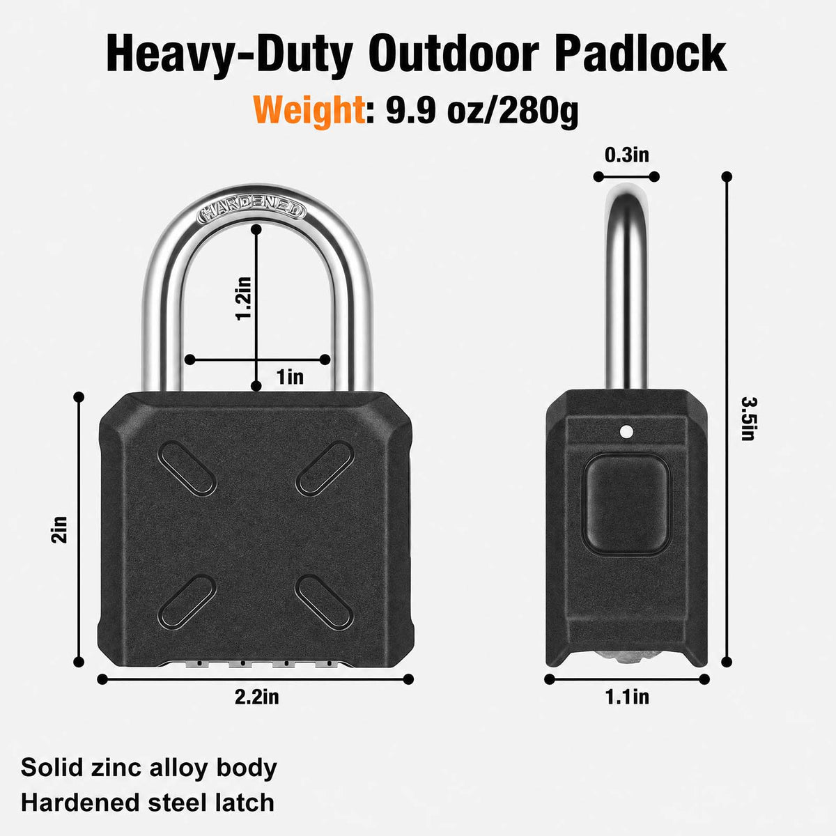 Heavy Duty Combination Padlock, Diyife Weatherproof 55mm Combination Lock
