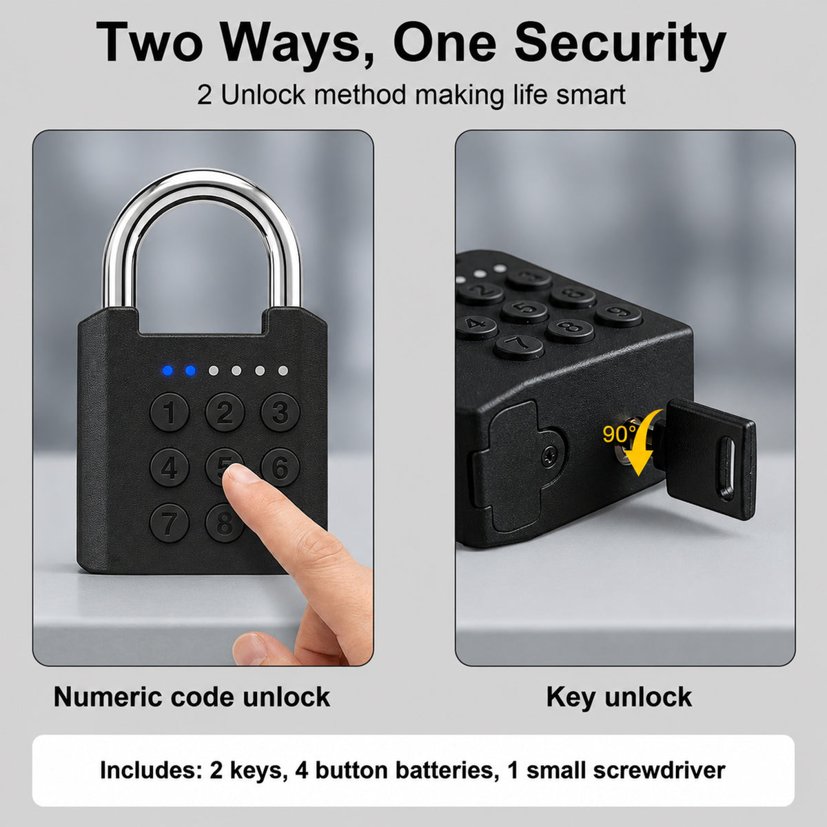 Combination Padlock, Diyife IPX5 Weatherproof Outdoor Keyless Entry Padlock