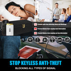 Diyife Large Faraday Box for Car Keys and Phones, with Pouch & Card Sleeves|8-12 Car Keys Capacity, Anti-Theft Key Fob Protector, RFID Car Key Signal Blocker Box, Premium Leather